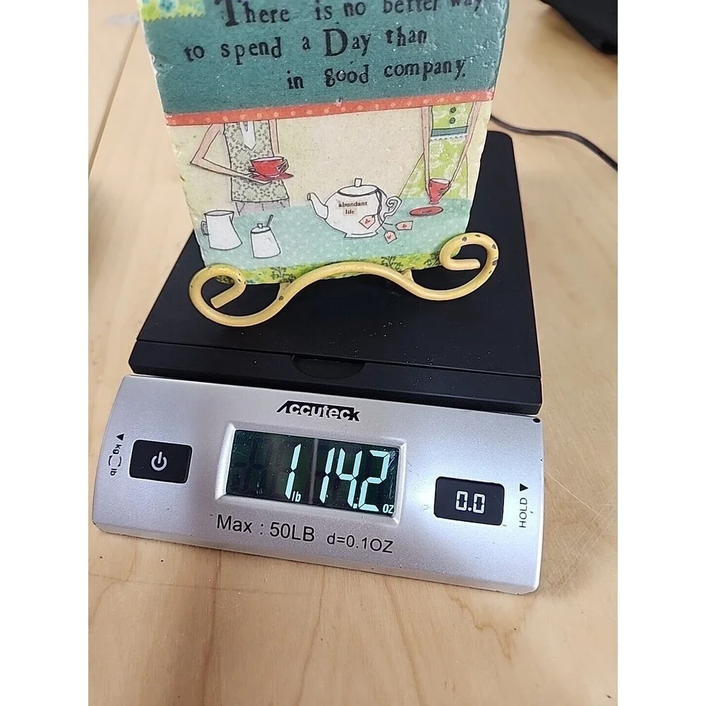 Kitchen Themed Stone Coasters With Display Stand Set of 4 by Curly Girl Design